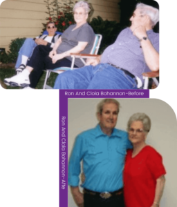 Ron And Clola Bohannon before and after Indy Hypnosis services